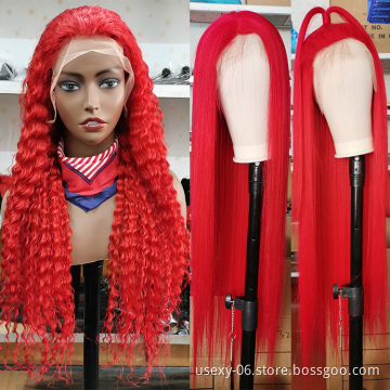 Virgin Brazilian Hair Wigs Transparent HD Lacee Frontal Wigs For Black Women 613 Blonde Red Lace Front Human Hair Extension Wigs
